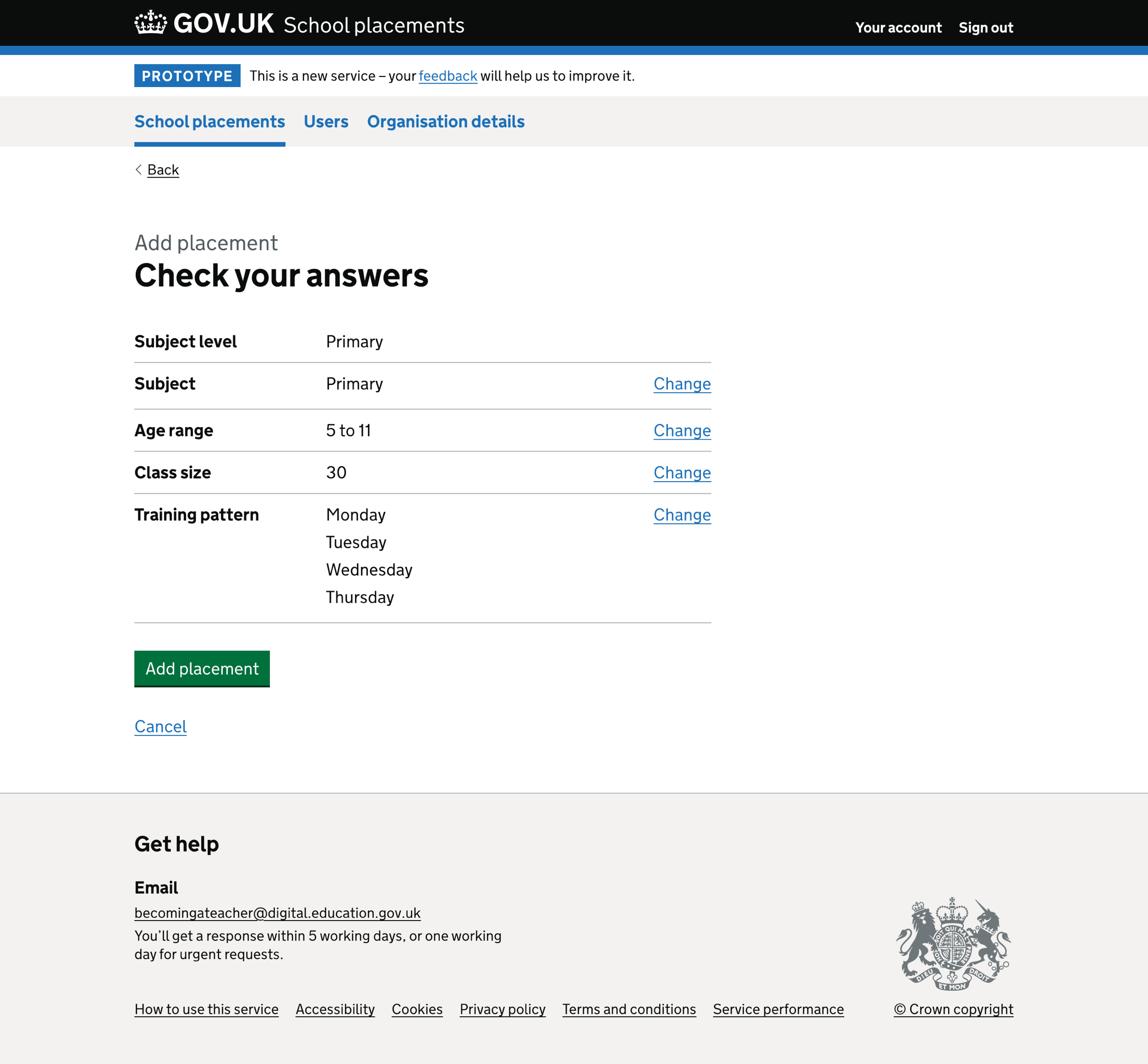 Image showing the check your answers page