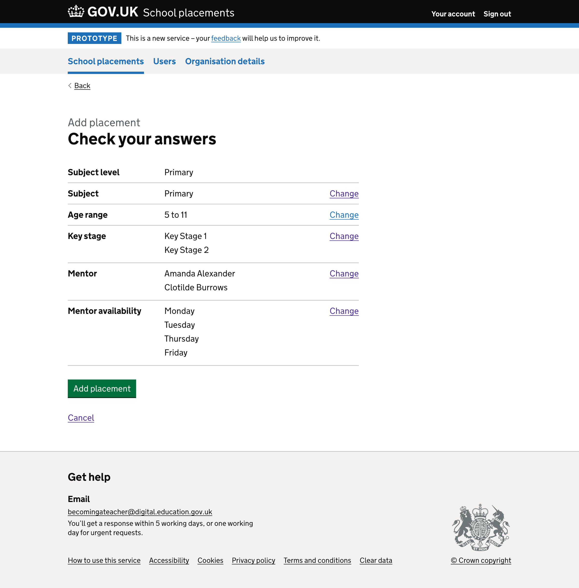 Image showing the check your answers page